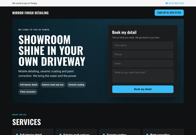 Auto Detailing template