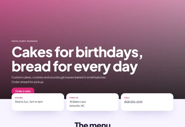 Bakery template