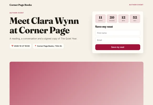 Book Signing template