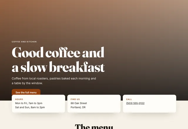 Cafe template