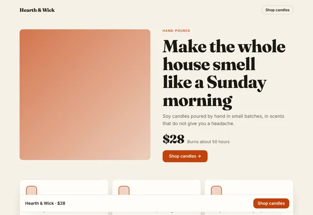 Candle Shop template
