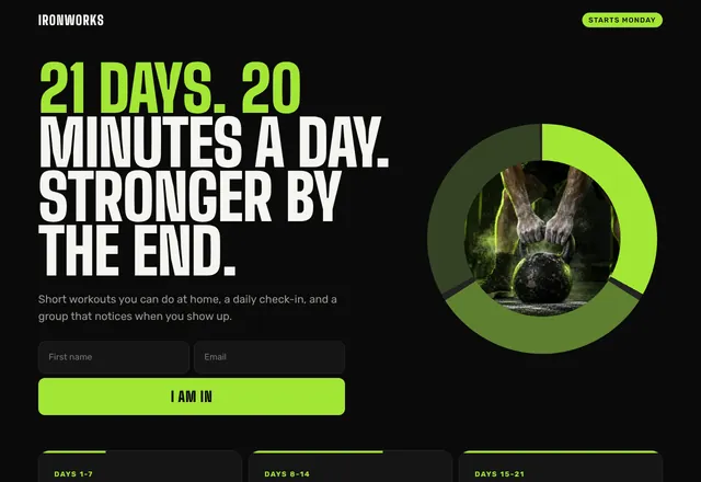 Fitness Challenge template