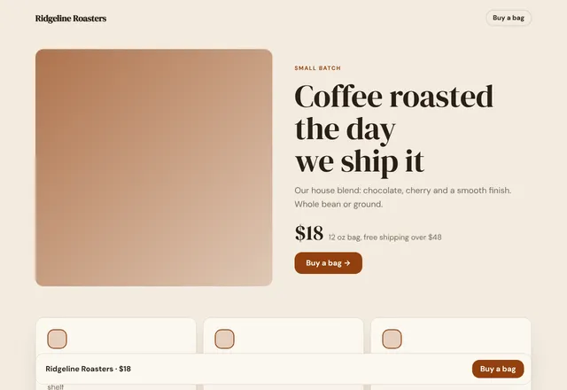 Coffee Roaster template