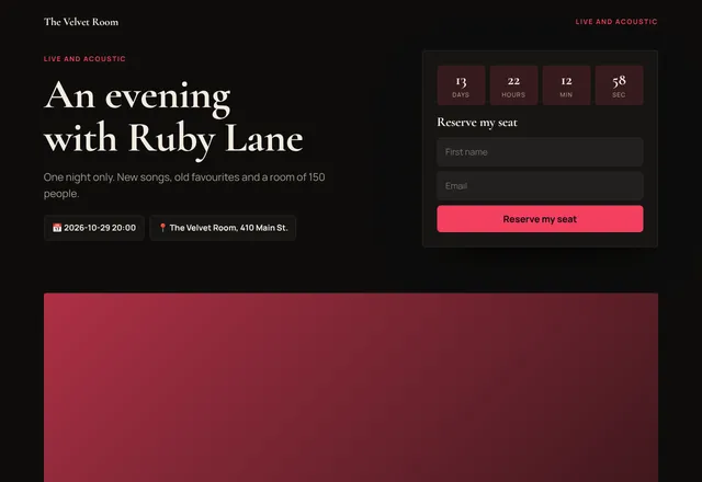 Live Show template