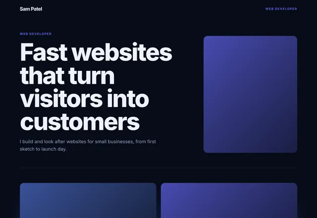Web Developer template