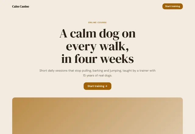 Dog Training Course template
