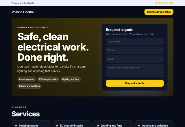 Electrician template