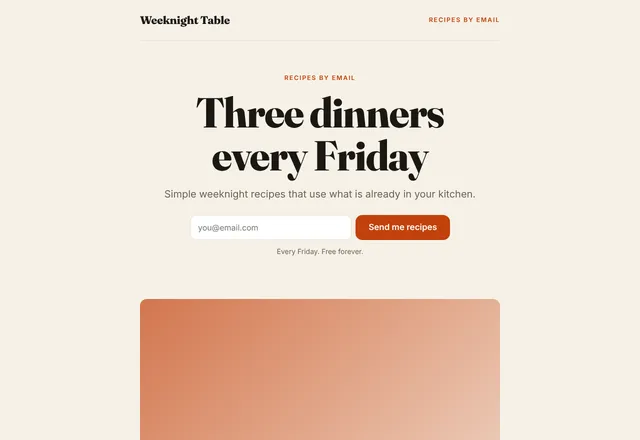 Recipe Newsletter template
