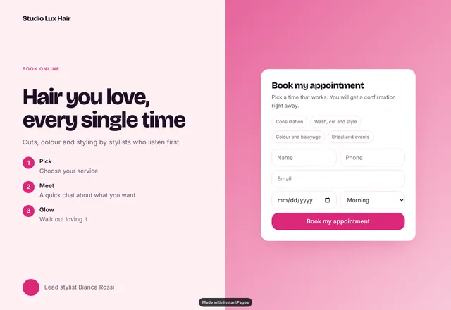 Hair Salon template