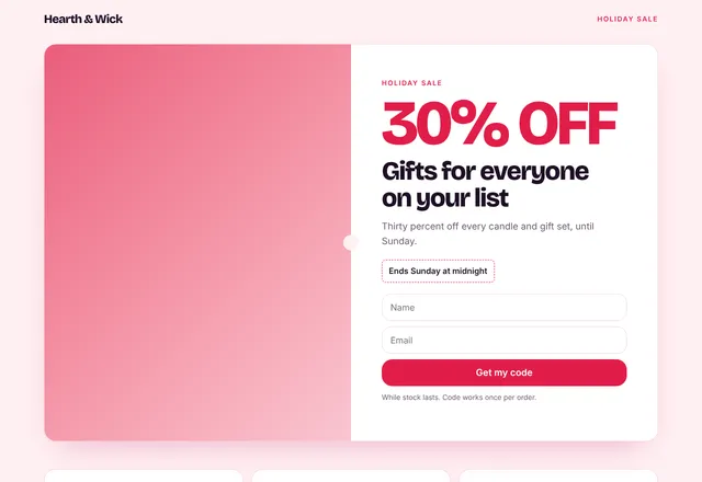 Holiday Sale template