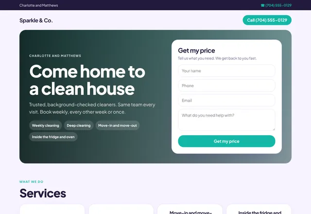 House Cleaning template