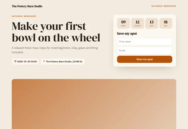In-Person Workshop template