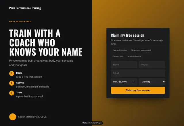 Personal Trainer template