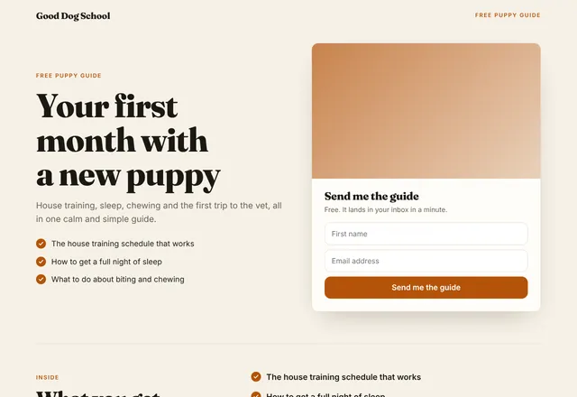 Puppy Starter Guide template