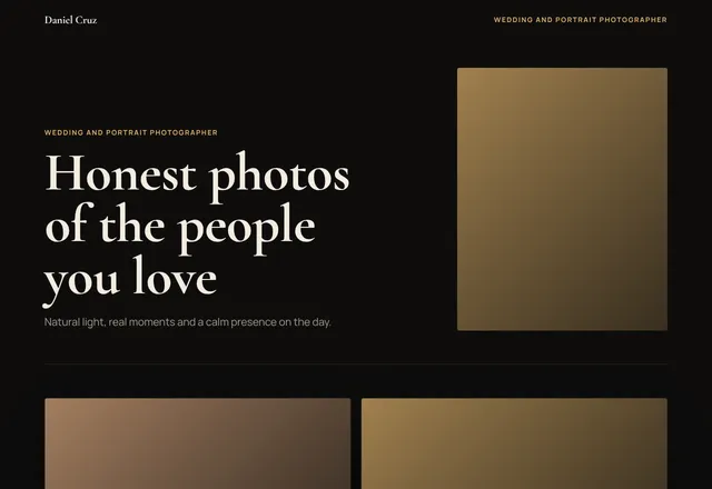 Photographer template