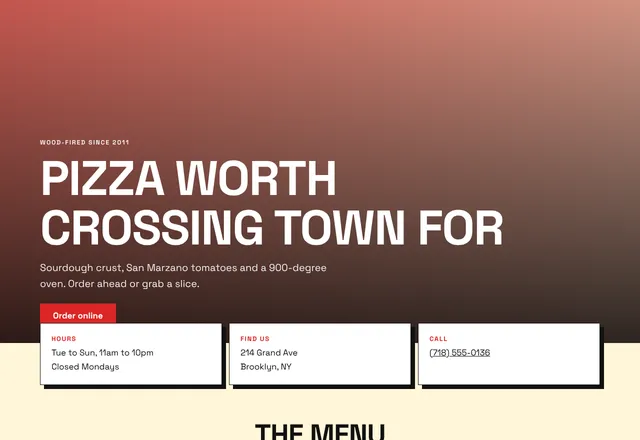 Pizzeria template