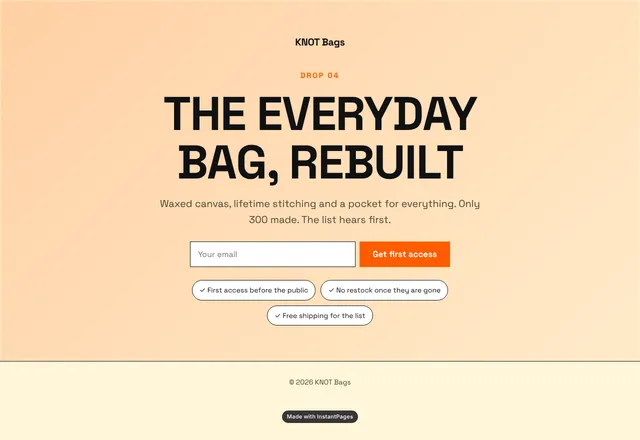 Product Drop template