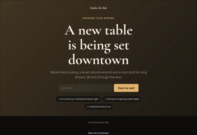 Opening Soon template