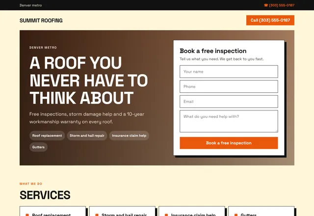 Roofer template