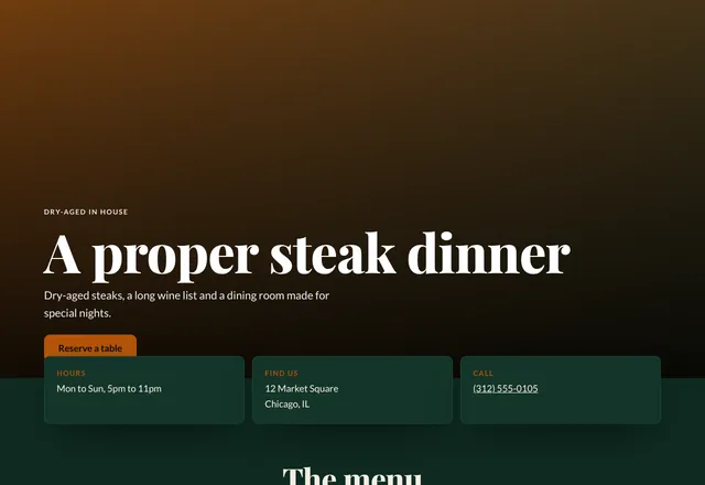 Steakhouse template