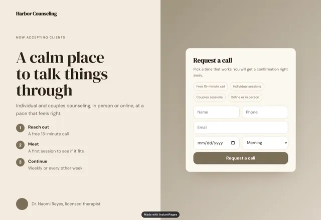 Counseling Practice template
