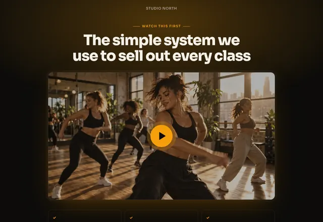 Video Sales Page template