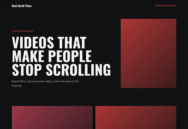 Videographer template