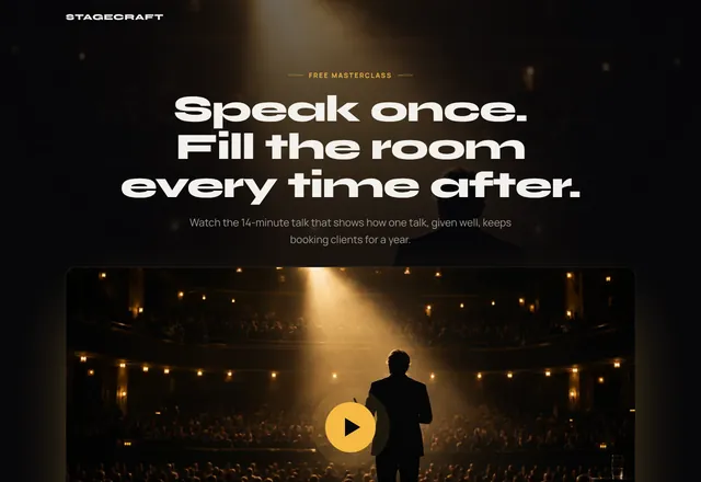 Cinema Video Sales Page template